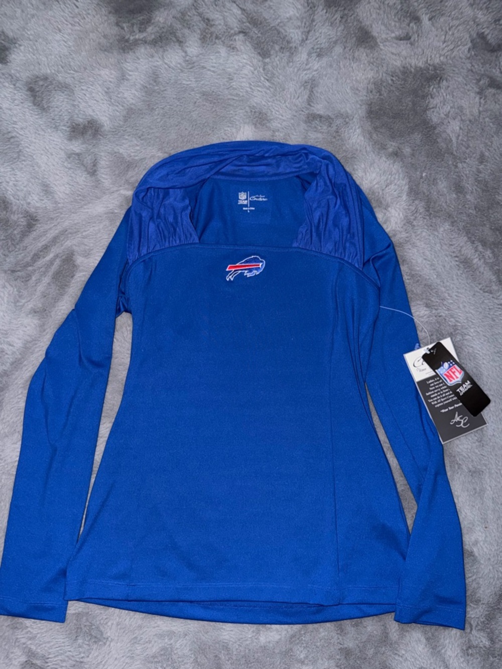 Jordan Women's Long Sleeve Performance Top - Royal Blue with Team Logo